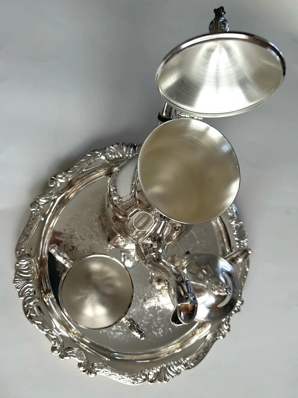 Sheridan Taunton Silversmiths Silverplate Four-Piece Coffee Service Set  Vintage
